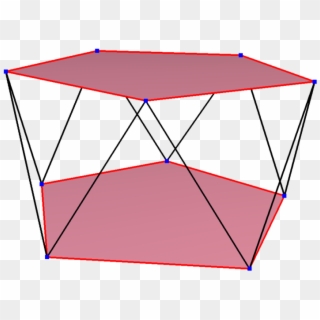 Regular Skew Polygon In Pentagonal Antiprism Clipart