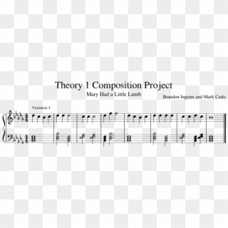 Theory Project Variation - Sheet Music Clipart