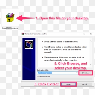 Click Browse, And Select Your Desktop - Self-extracting Archive Clipart