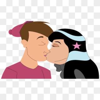 Timmy And Betty Kiss - Kiss On Lips Clipart