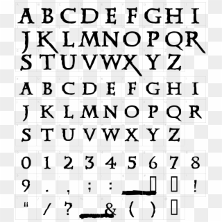 Font Characters - 19 In Old English Clipart
