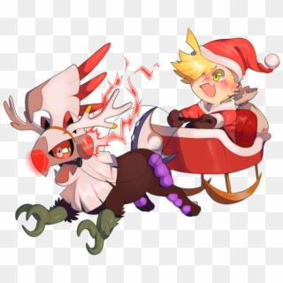 #pokemon #gladion #silvally #christmas #santa #sleigh - Shiny Poison Type Silvally Clipart