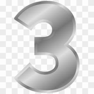 Numero 3 Png - Silver Number 3 Transparent Clipart