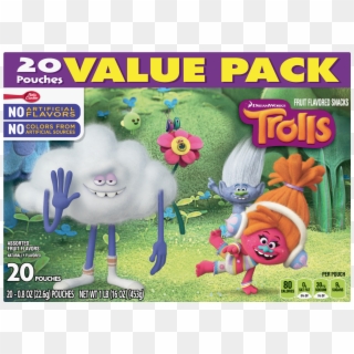Trolls Fruit Flavored Snacks 20 Ct Value Pack, 16 Oz - Cartoon Clipart