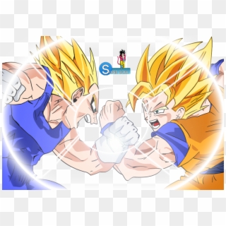 Goku Vs Vegeta By Supergoku37-d6kt1lf - Cartoon Clipart