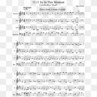 11 By In This Moment Sheet Music Composed By Maria - Lettuce Madison Square Sheet Music Clipart