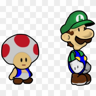 Toad And Luigi From The Super Mario Series By Nintendo - Cartoon Clipart