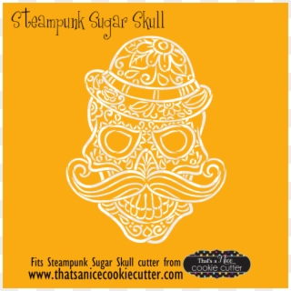 Steampunk Sugar Skull - Illustration Clipart