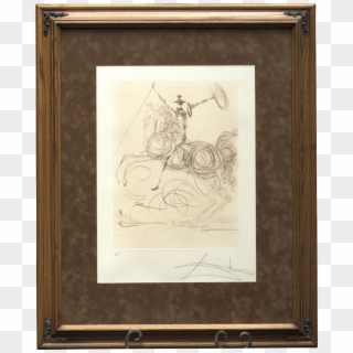 Salvador Dali Artist Proof Etching Of "don Quixote" - Picture Frame Clipart