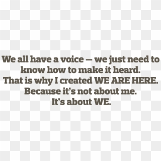 'we Are Here' Is A Song And A Movement For Peace, Equality, - Poster Clipart