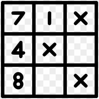 Sudoku Puzzle Math Riddle Svg Png Icon Free Download - Tic Tac Toe Transparent Background Clipart