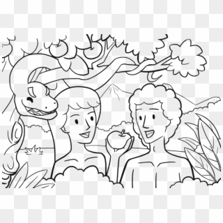 Adam, Bible, Bible Pics, Comic Characters, Eden, Eve - Adam And Eve Drawing Clipart
