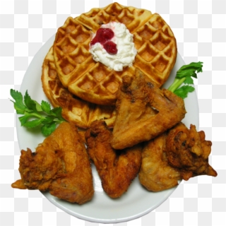 Chicken Waffles - Chicken And Waffles Transparent Clipart