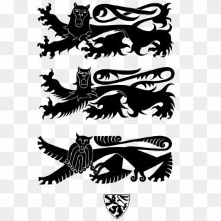 Leopard Heraldic Heraldry Animal Black Mammal - Free Silhouettes Heraldic Lion Vector Clipart