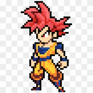 Son Goku God - Pixel Art Son Goku Clipart