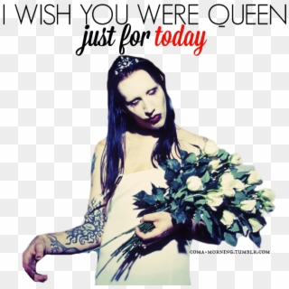 Same Manson - Marilyn Manson With Flowers Clipart