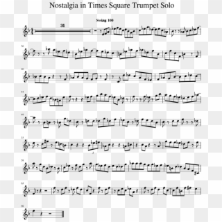 Nostalgia In Times Square Trumpet Solo Sheet Music - Hip Hop Sheet Music Clipart