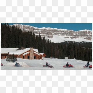 Winter - Brooks Lake Lodge Snowmobiling Clipart