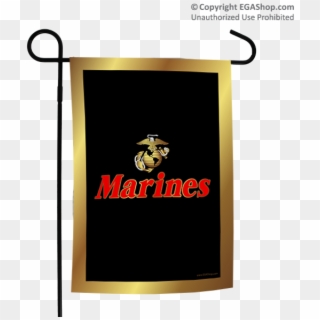 Ega W/ Gold Border - Marines In Red Clipart