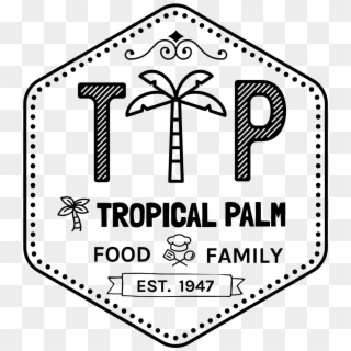 Tropical Palm Restaurant - Illustration Clipart