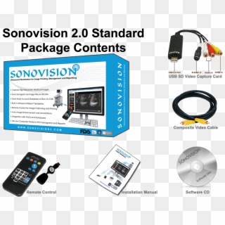 Sonovision Package Contents - S Video Output Ultrasound Clipart