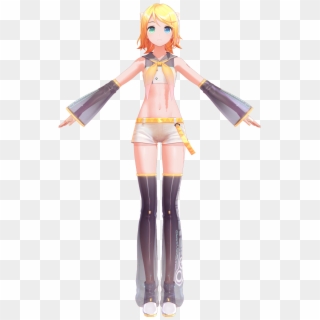 Rin Kagamine 10th Anniversary Model By Yyb , Png Download - Rin Mmd Model Clipart