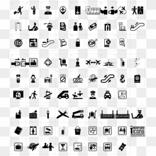 Airport Icons Font Clipart