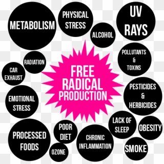 Sources Of Free Radicals - Free Radical Production Clipart
