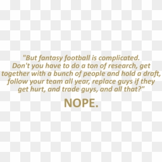 Fantasy Football Is Hard - Crompton Fan Clipart