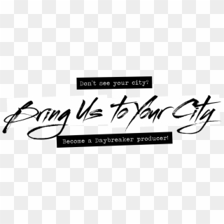 Bring Us To Your City - Calligraphy Clipart