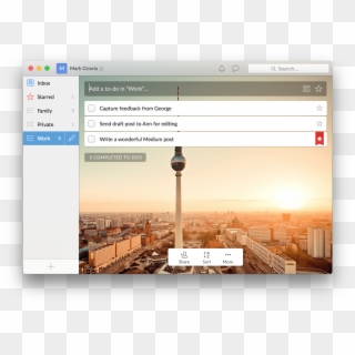 After Connecting Workingon And Wunderlist, Your Team - Fernsehturm Berlin Clipart