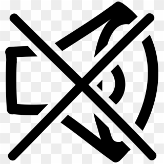 No Sound Hand Drawn Symbol Of A Speaker Outline With - Simbolos De No Sonido Clipart