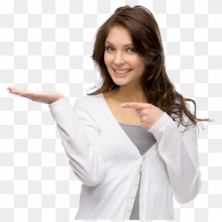 Woman Presenting Large - Girl Clipart
