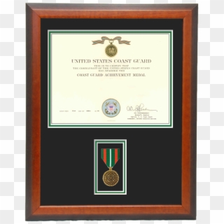 Coast Guard Achievement Certificate Frame - National Defense Service Medal Clipart