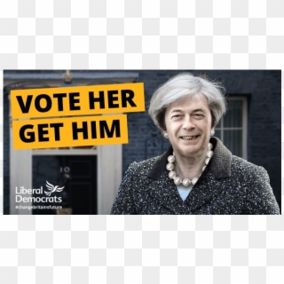 The Liberal Democrats Have Today Launched A Poster - Lib Dem May Farage Clipart