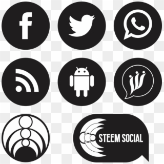 Social - Png Logo Social Media White Clipart