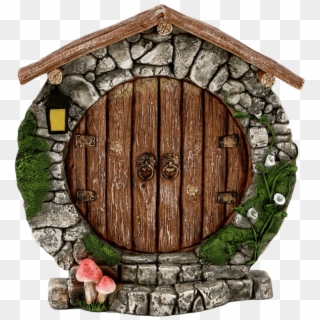 Round Fairy Door With Two Ornate Handles Starting To - Fairy Door Png Clipart