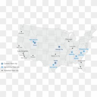 Chicago And Los Angeles Will Join 18 Metros Where We're - Black Map Of Us Clipart