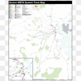 Boston Mbta Subway Track Map - Nyc Subway Track Map Clipart