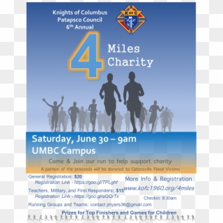 6th Annual Knights Of Columbus Charity Run - Online Advertising Clipart