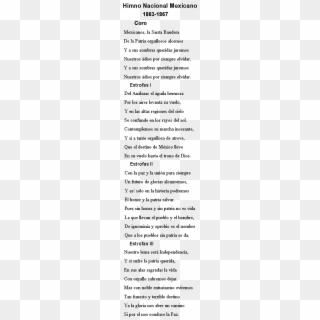 Himno Nacional Imperio De Mexicano - Himno Nacional Completo Letra Mexicano Clipart