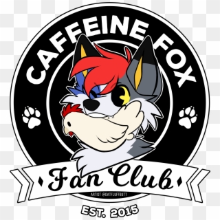 Caffeine Fox Fan Club Shirt - Cartoon Clipart