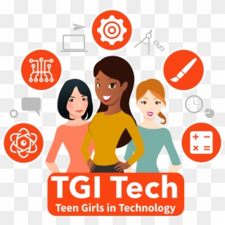 Teen Girls In Technology - Girls In Technology Clipart