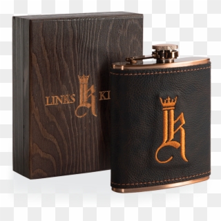 Sundance Leather Wrapped Copper Flask - Wallet Clipart