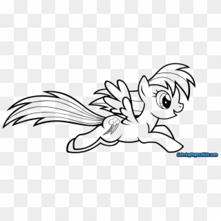 My Little Pony Coloring Pages Applejack And Rainbow - Rainbow Dash Coloring Page Clipart