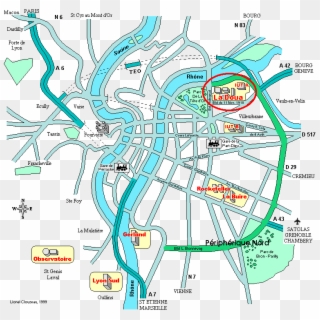 Plan General Campus - Ville De Lyon Carte Clipart