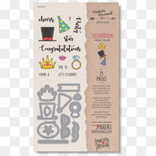 Celebration Stamp & Die Set Packaging - Graphic Design Clipart