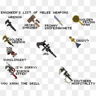 Free Melee Weapons List - Assault Rifle Clipart