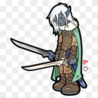 Ascq X D&d Ritchie Drizzt Sticker - Cartoon Clipart