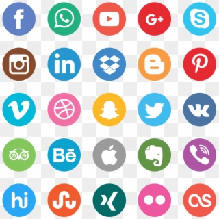 Social Media Icon Vector Free Graphic Set - Free Social Icon Png Clipart